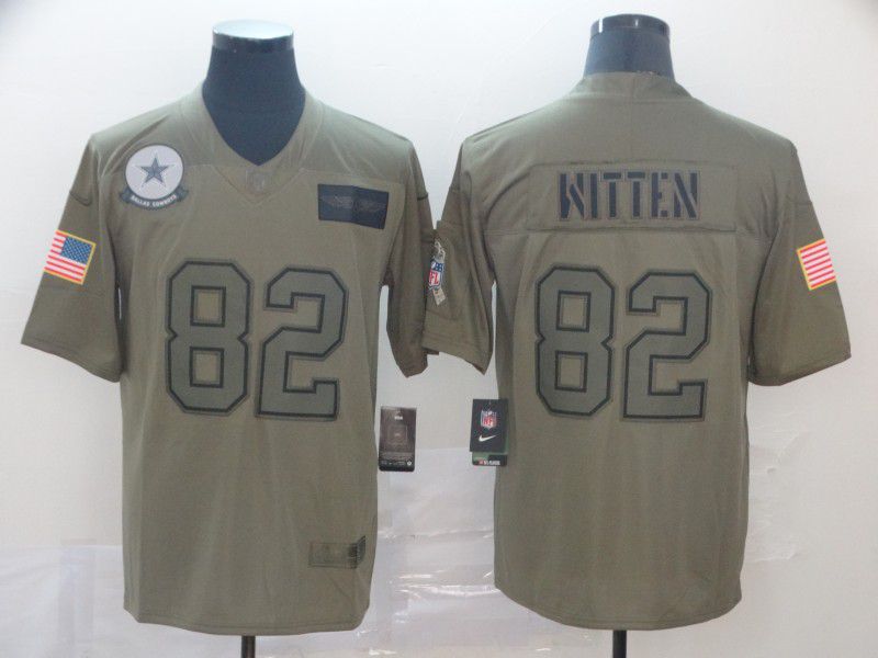 Men Dallas cowboys #82 Witten Nike Camo 2019 Salute to Service Limited NFL Jerseys